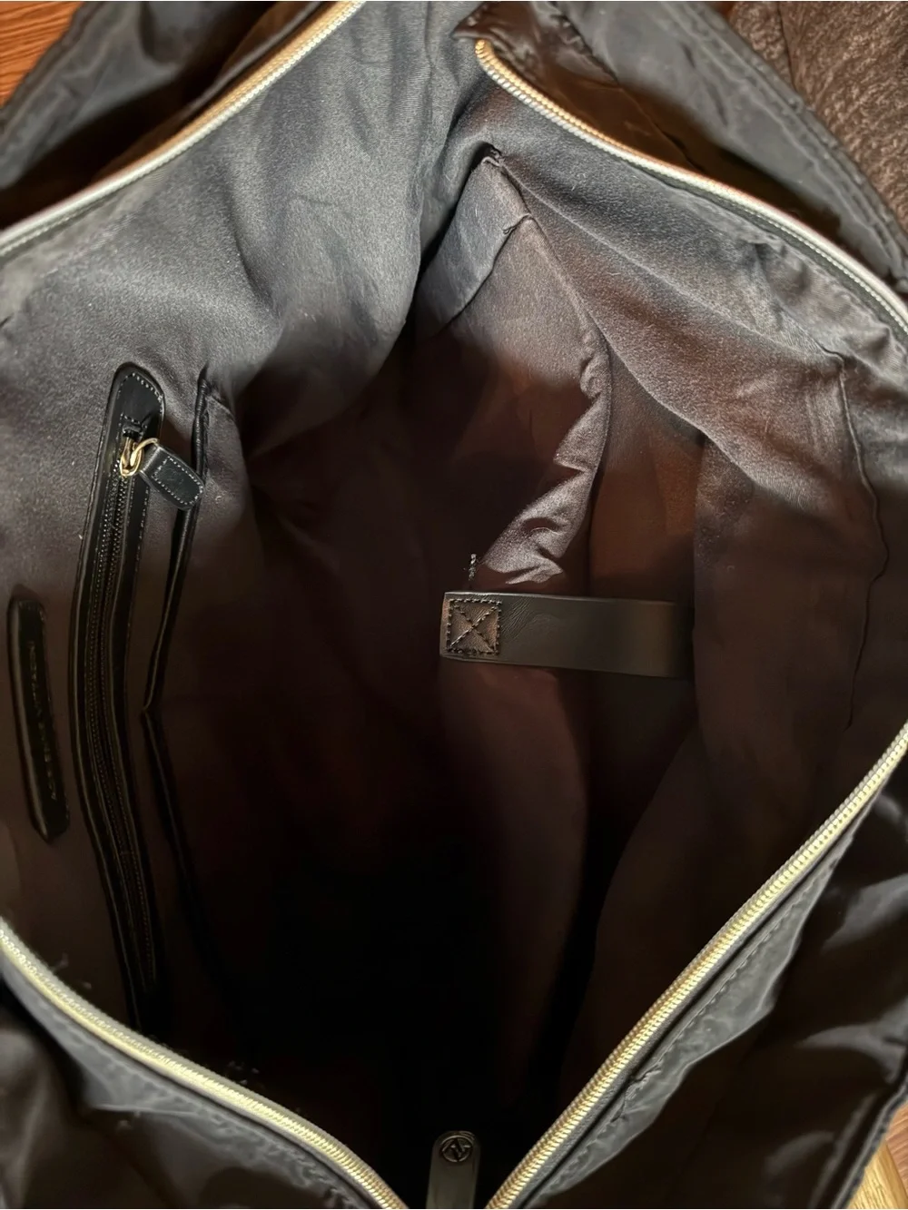 Adrienne Vittadini large tote bag with padded laptop sleeve.